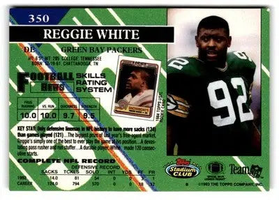 1993 Stadium Club #350 Reggie White - Football Card Single