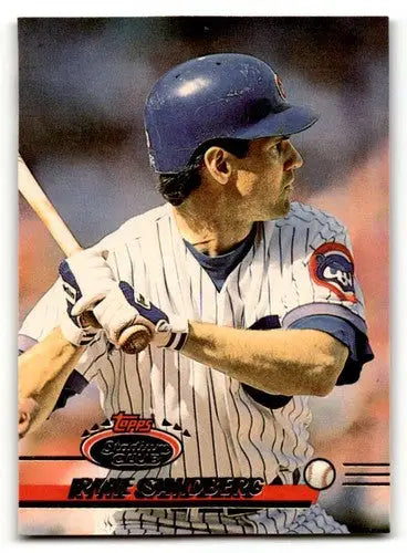 Original gloss Ryne Sandberg Chicago Cubs baseball card from 1993 Stadium Club