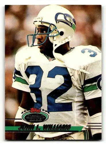 Vintage 1993 Stadium Club John L. Williams Seattle Seahawks football trading card