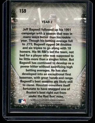 1993 Stadium Club Dawning of a Legacy Jeff Bagwell #159 Baseball - Baseball Card Single