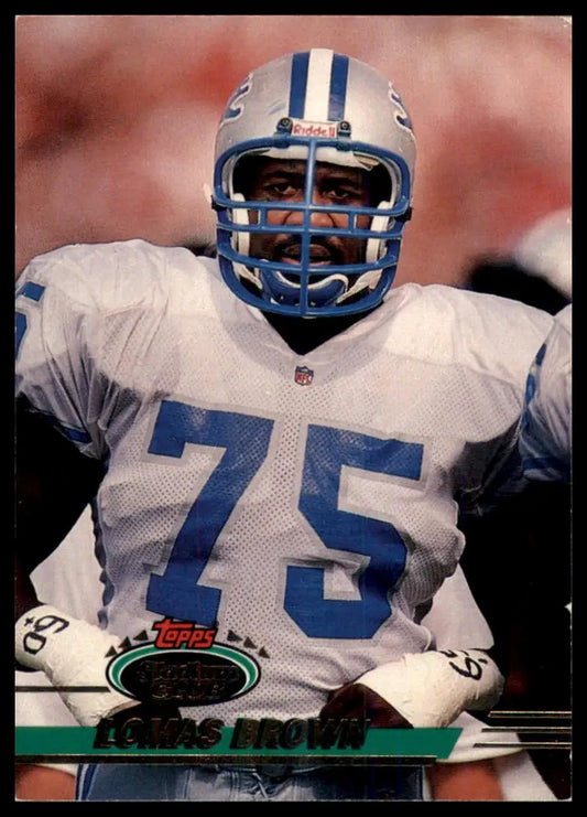 1993 Stadium Club Lomas Brown 417 Detroit Lions LP - Football Card Single