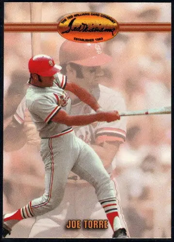 Original gloss 1993 Ted Williams Joe Torre baseball card for Cardinals collection