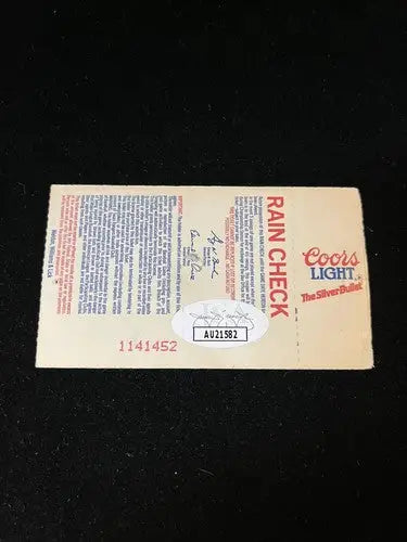 1993 Texas Rangers Cleveland Indians Ticket September 15 Darren Oliver Auto JSA - Sports Memorabilia