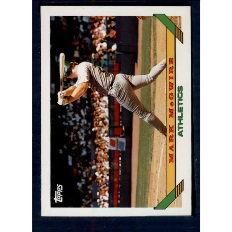 1993 Topps #100 Mark McGwire NM-MT Oakland Athletics Baseball Card - Baseball Card Single