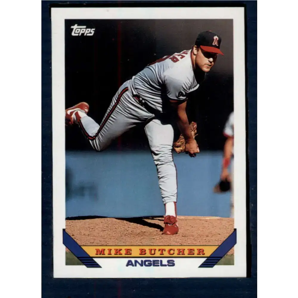 1993 Topps #104 Mike Butcher NM-MT California Angels Baseball Card - Baseball Card Single