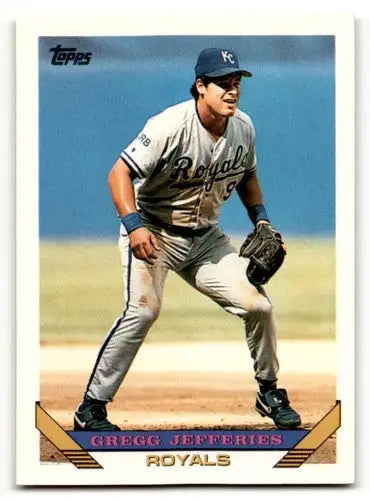 Original gloss Gregg Jefferies Kansas City Royals baseball card 1993 Topps #105