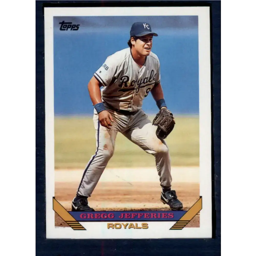 1993 Topps #105 Gregg Jefferies NM-MT Kansas City Royals Baseball Card - Baseball Card Single