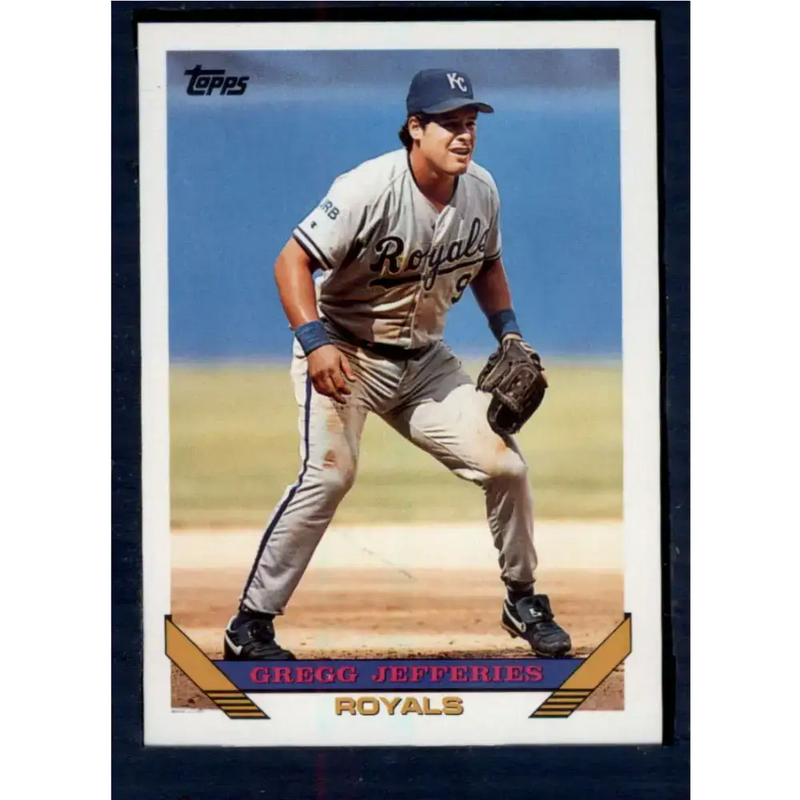 1993 Topps #105 Gregg Jefferies NM-MT Kansas City Royals Baseball Card - Baseball Card Single