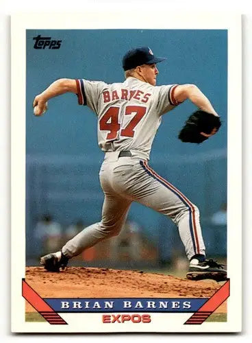 1993 Topps #112 Brian Barnes Montreal Expos Baseball Cards EX/NM ID:60921 - Baseball Card Single