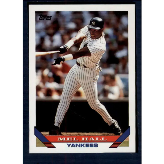 1993 Topps #114 Mel Hall NM-MT New York Yankees Baseball Card - Baseball Card Single