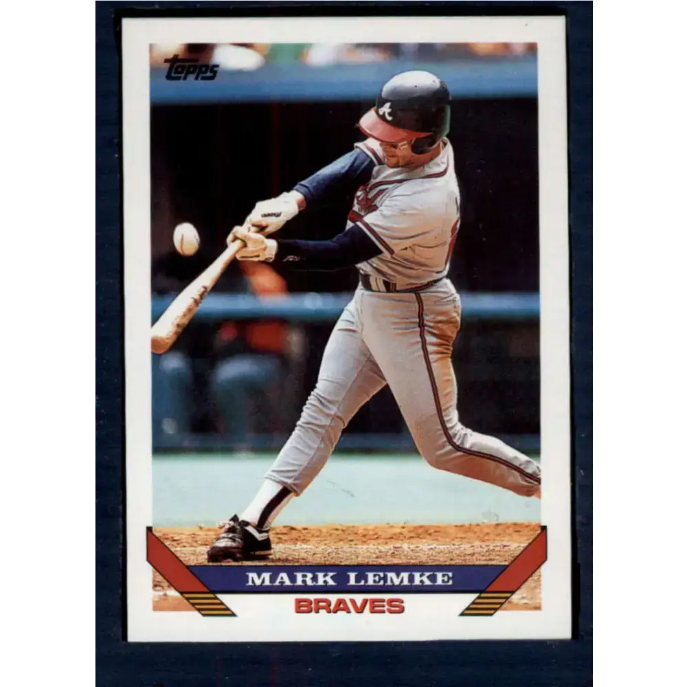 1993 Topps #116 Mark Lemke NM-MT Atlanta Braves Baseball Card - Baseball Card Single