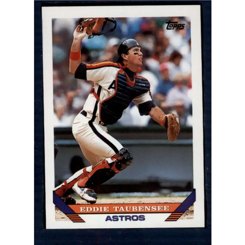 1993 Topps #117 Eddie Taubensee NM-MT Houston Astros Baseball Card - Baseball Card Single