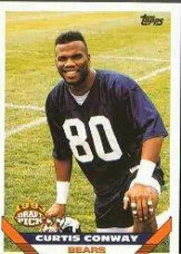 Original gloss Curtis Conway football card 1993 Topps NM-MT rookie Beckett graded