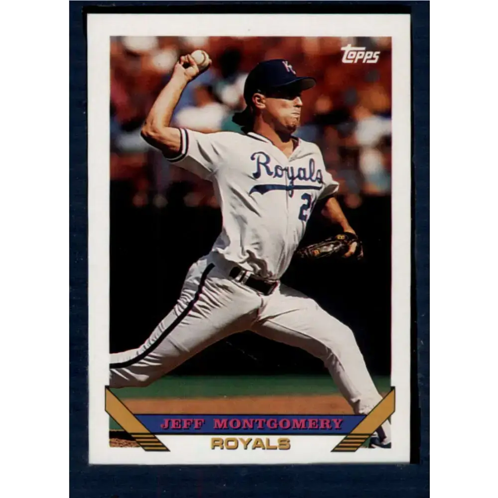 1993 Topps #130 Jeff Montgomery NM-MT Kansas City Royals Baseball Card - Baseball Card Single