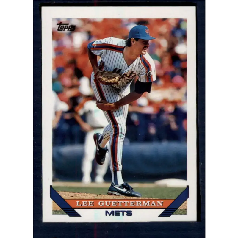 1993 Topps #134 Lee Guetterman NM-MT New York Mets Baseball Card - Baseball Card Single