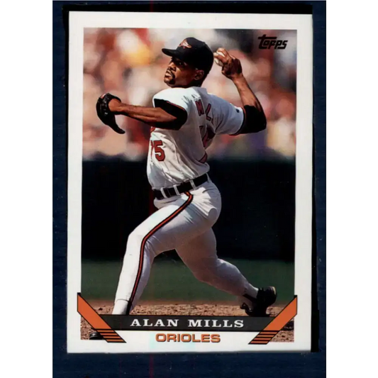 1993 Topps #137 Alan Mills NM-MT Baltimore Orioles Baseball Card - Baseball Card Single