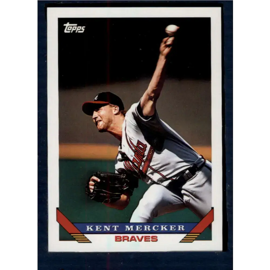1993 Topps #144 Kent Mercker NM-MT Atlanta Braves Baseball Card