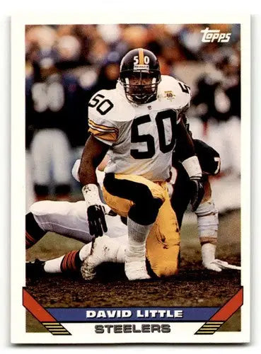 Original gloss Steelers football trading card featuring David Little of the Pittsburgh Steelers