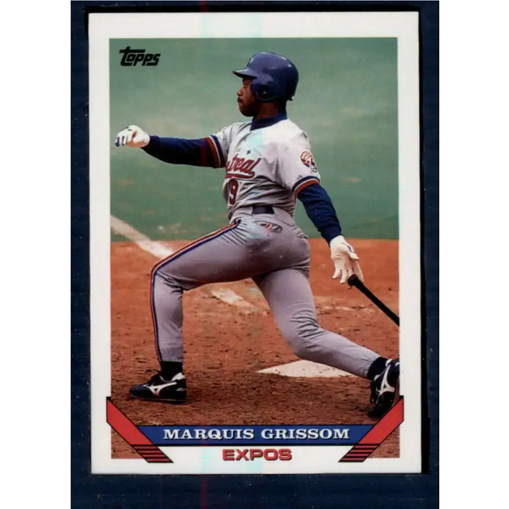 1993 Topps #15 Marquis Grissom NM-MT Montreal Expos Baseball Card - Baseball Card Single