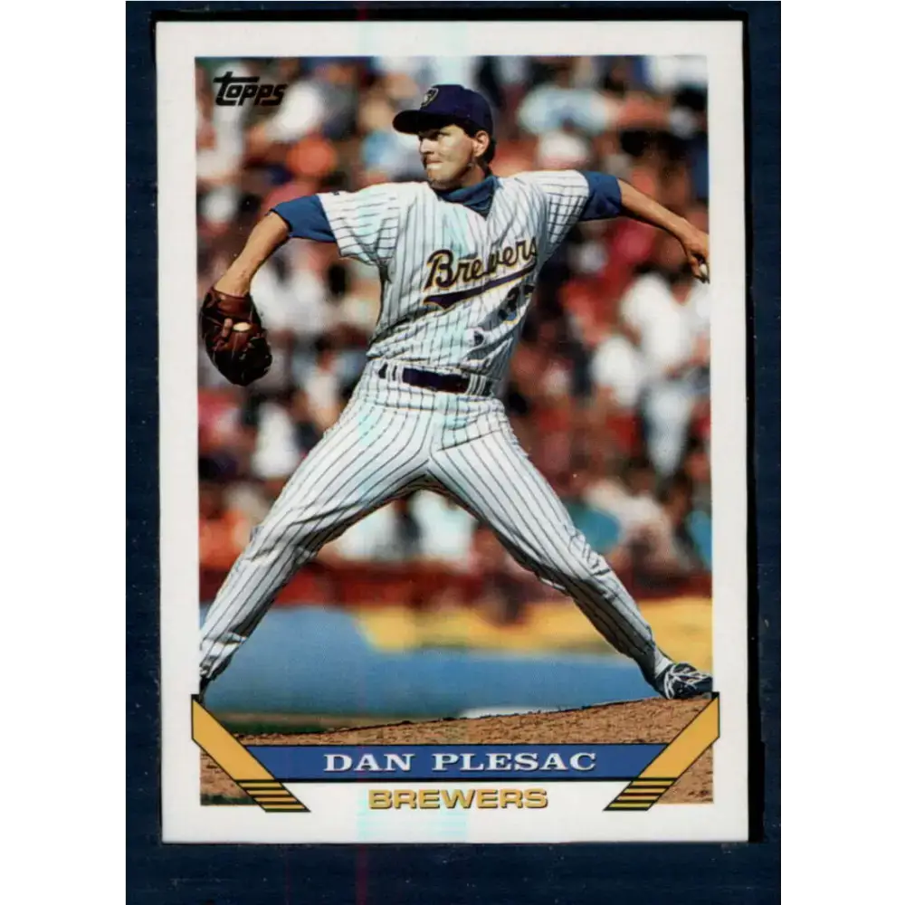 1993 Topps #16 Dan Plesac NM-MT Milwaukee Brewers Baseball Card - Baseball Card Single