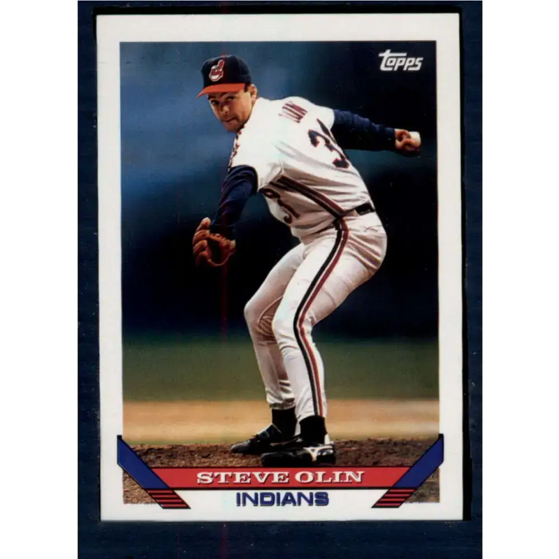 1993 Topps #167 Steve Olin NM-MT Cleveland Indians Baseball Card - Baseball Card Single