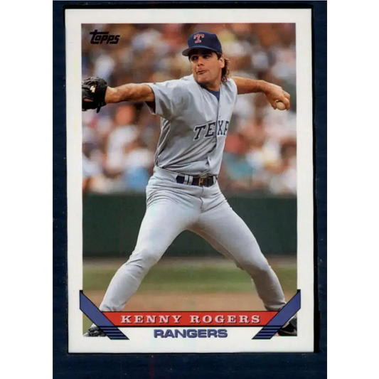 1993 Topps #169 Kenny Rogers NM-MT Texas Rangers Baseball Card - Baseball Card Single