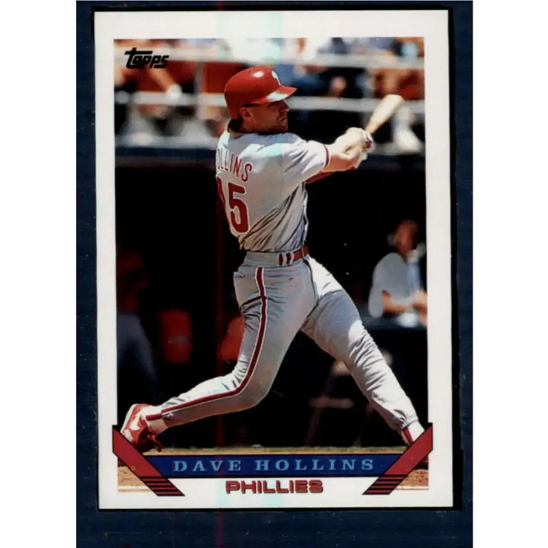 1993 Topps #17 Dave Hollins NM-MT Philadelphia Phillies Baseball Card - Baseball Card Single