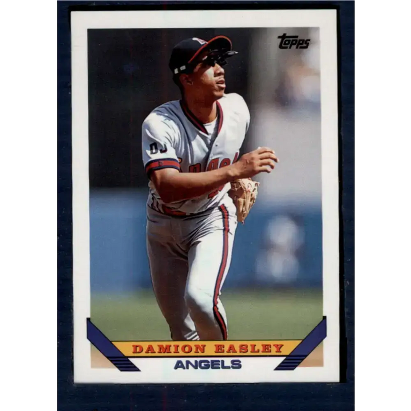1993 Topps #184 Damion Easley NM-MT California Angels Baseball Card - Baseball Card Single