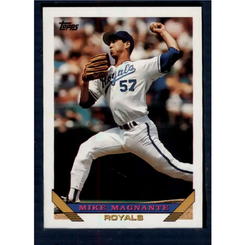 1993 Topps #186 Mike Magnante NM-MT Kansas City Royals Baseball Card - Baseball Card Single