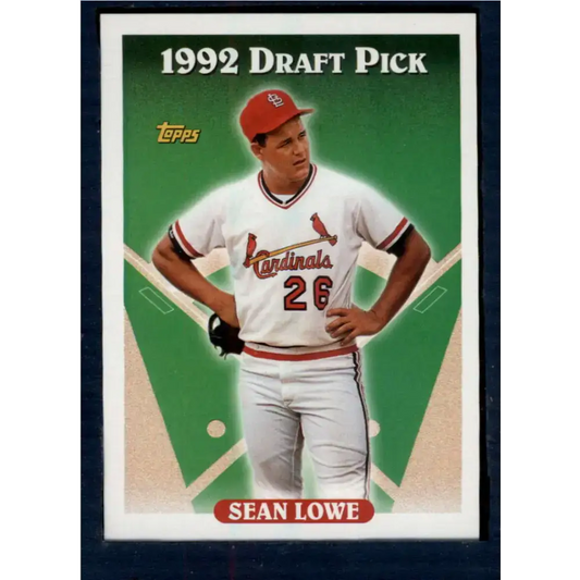 1993 Topps #191 Sean Lowe NM-MT RC Rookie St. Louis Cardinals Baseball Card - Baseball Card Single