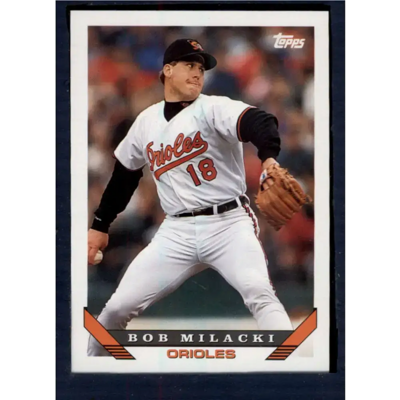 1993 Topps #192 Bob Milacki NM-MT Baltimore Orioles Baseball Card - Baseball Card Single