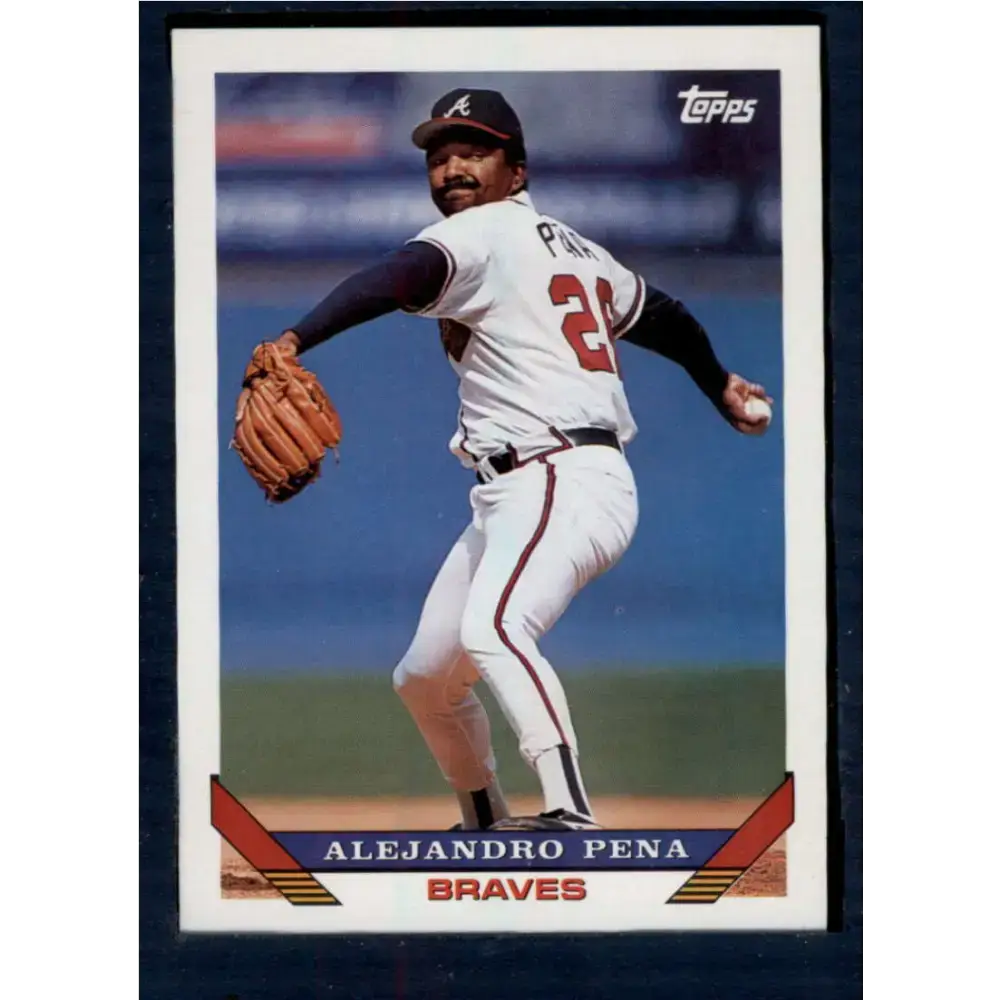 1993 Topps #198 Alejandro Pena NM-MT Atlanta Braves Baseball Card - Baseball Card Single