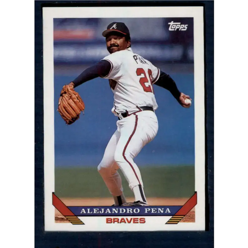 1993 Topps #198 Alejandro Pena NM-MT Atlanta Braves Baseball Card - Baseball Card Single