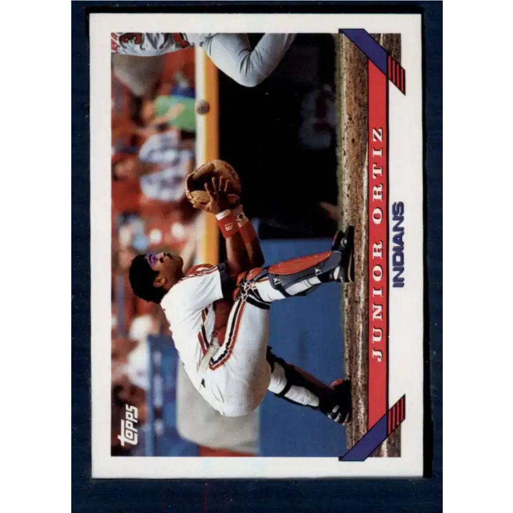 1993 Topps #199 Junior Ortiz NM-MT Cleveland Indians Baseball Card - Baseball Card Single