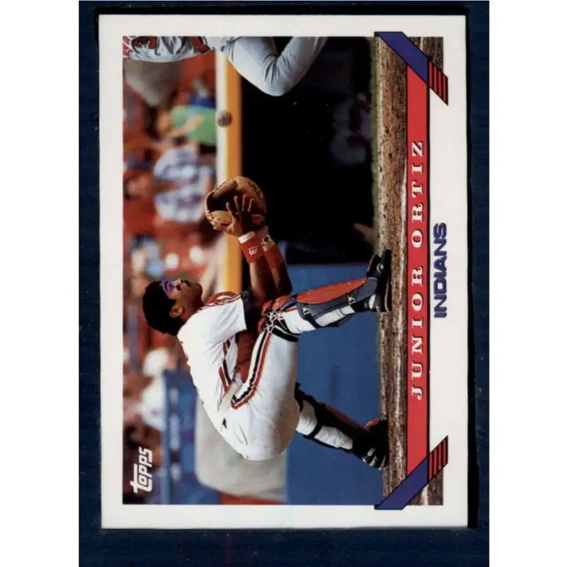 1993 Topps #199 Junior Ortiz NM-MT Cleveland Indians Baseball Card - Baseball Card Single