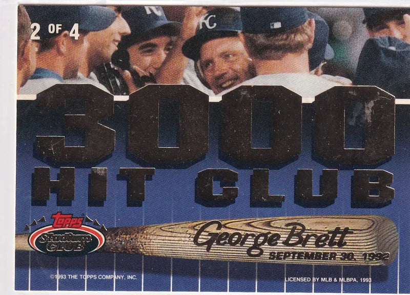 1993 TOPPS #2 GEORGE BRETT 3000 HIT CLUB- KANSAS CITY ROYALS