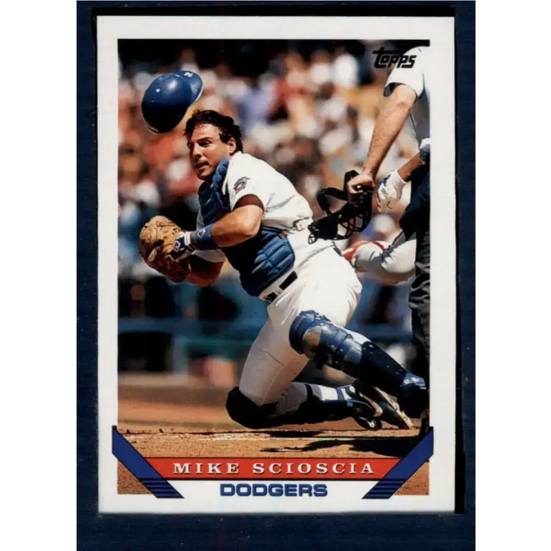 1993 Topps #202 Mike Scioscia NM-MT Los Angeles Dodgers Baseball Card - Baseball Card Single