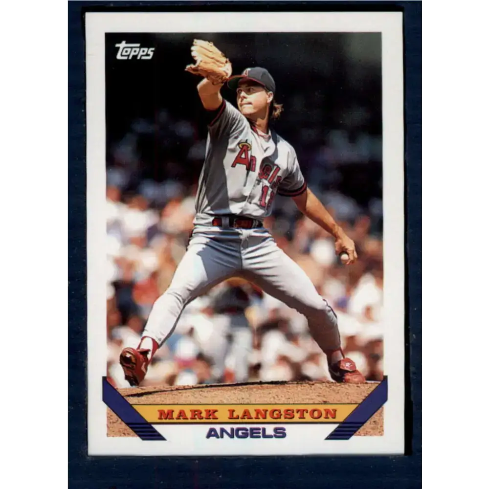 1993 Topps #210 Mark Langston NM-MT California Angels Baseball Card - Baseball Card Single