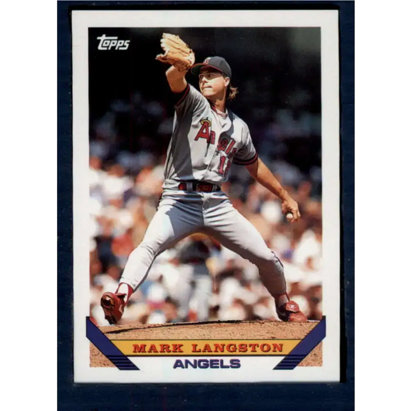 1993 Topps #210 Mark Langston NM-MT California Angels Baseball Card - Baseball Card Single