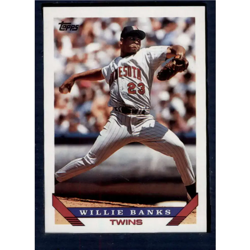 1993 Topps #226 Willie Banks NM-MT Minnesota Twins Baseball Card - Baseball Card Single
