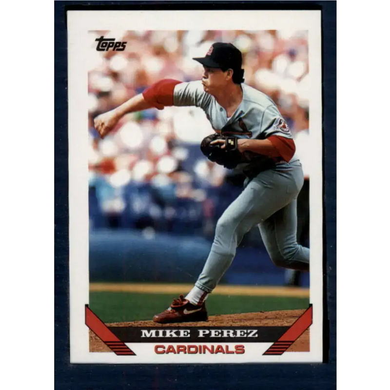 1993 Topps #229 Mike Perez NM-MT St. Louis Cardinals Baseball Card - Baseball Card Single