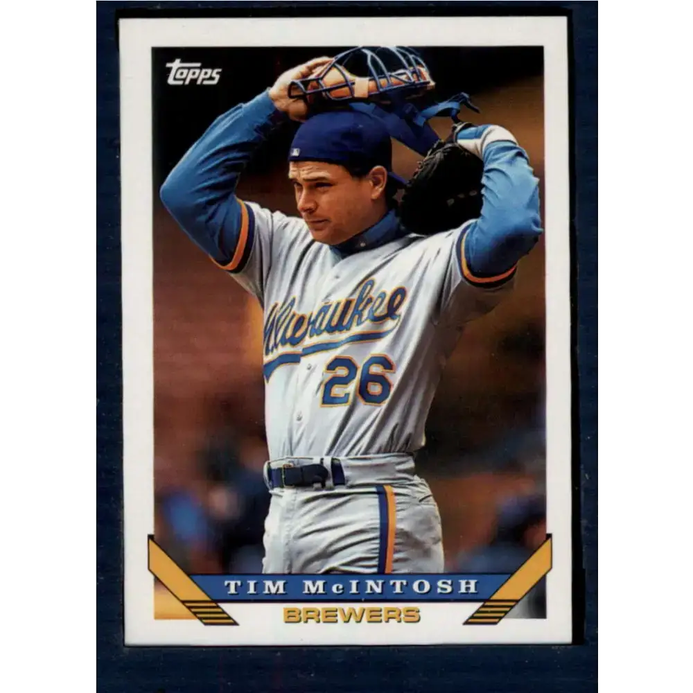 1993 Topps #234 Tim McIntosh NM-MT Milwaukee Brewers Baseball Card - Baseball Card Single