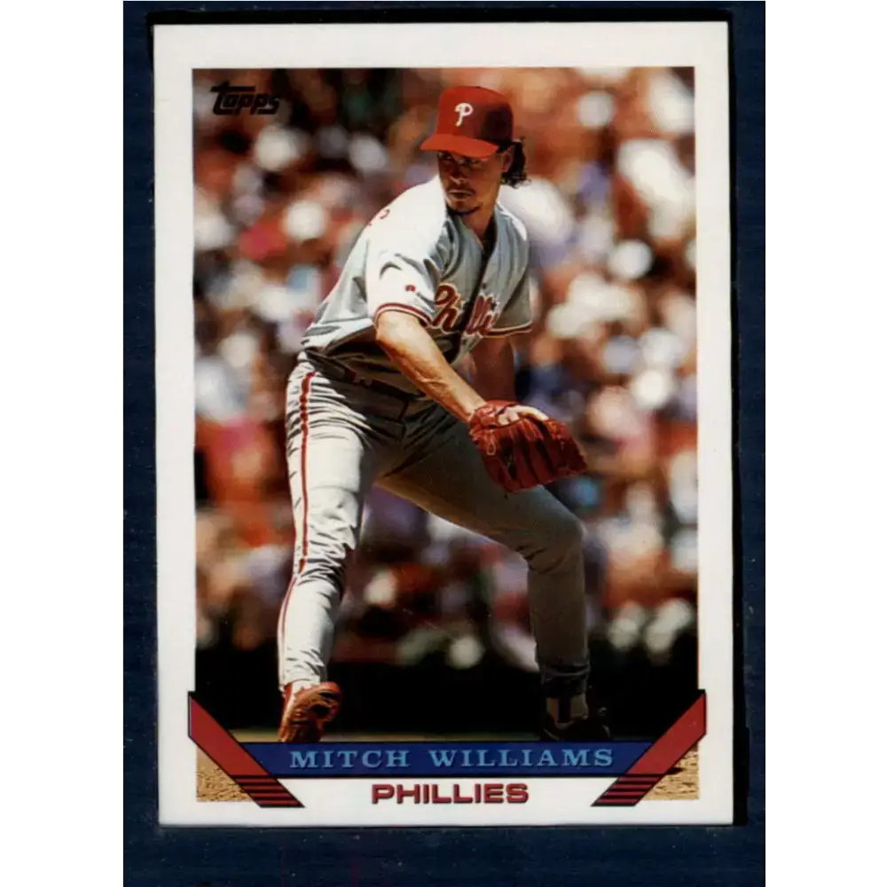 1993 Topps #235 Mitch Williams NM-MT Philadelphia Phillies Baseball Card - Baseball Card Single
