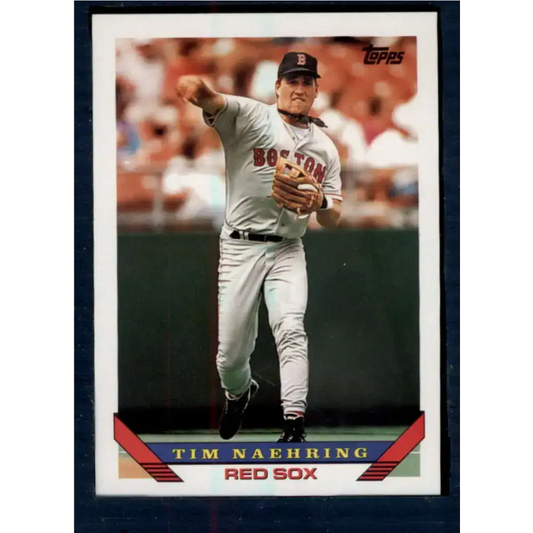 1993 Topps #24 Tim Naehring NM-MT Boston Red Sox Baseball Card - Baseball Card Single