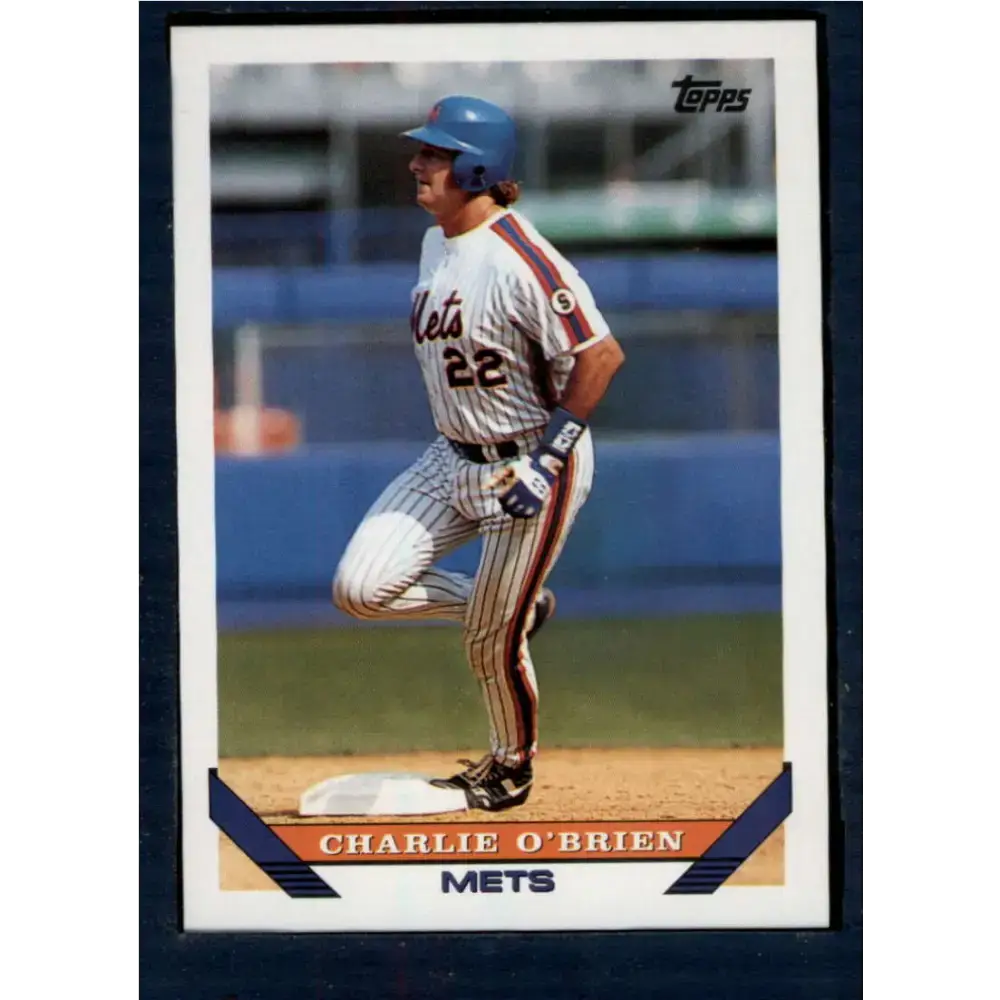 1993 Topps #242 Charlie O’Brien NM-MT New York Mets Baseball Card - Baseball Card Single