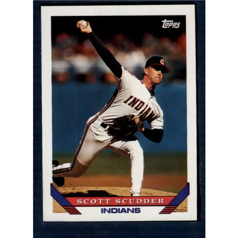 1993 Topps #248 Scott Scudder NM-MT Cleveland Indians Baseball Card - Baseball Card Single
