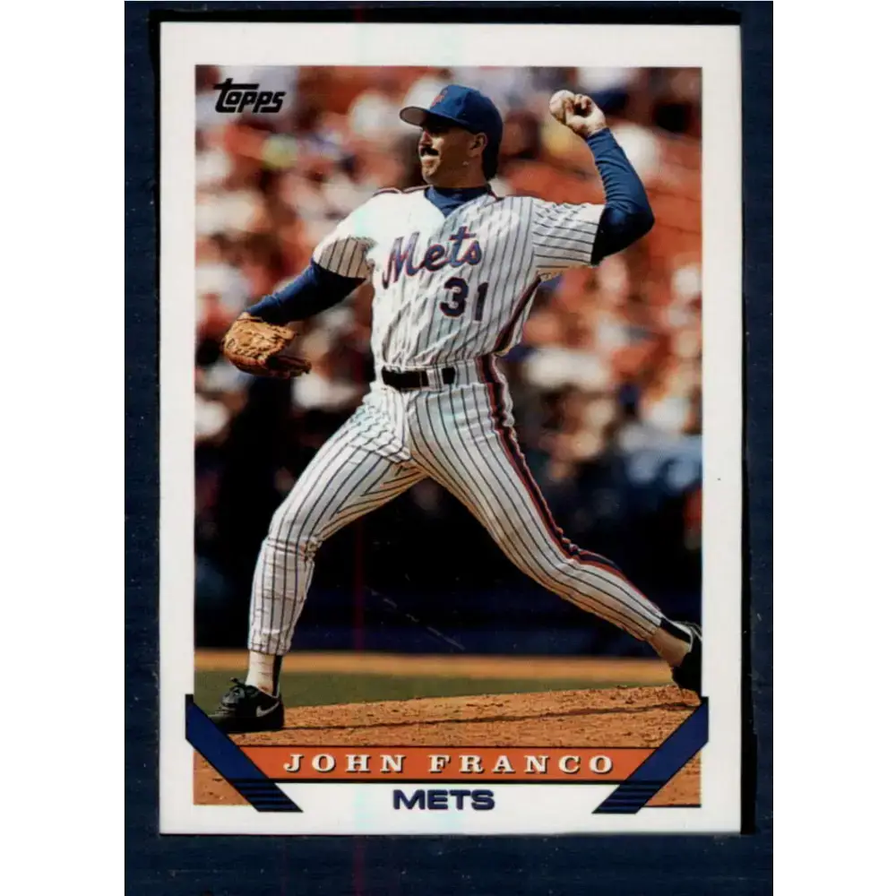 1993 Topps #25 John Franco NM-MT New York Mets Baseball Card - Baseball Card Single