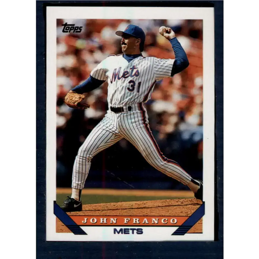 1993 Topps #25 John Franco NM-MT New York Mets Baseball Card - Baseball Card Single