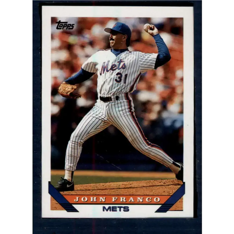 1993 Topps #25 John Franco NM-MT New York Mets Baseball Card - Baseball Card Single