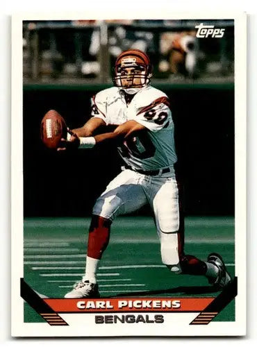 Vintage Topps football card featuring Carl Pickens of the Bengals with original gloss